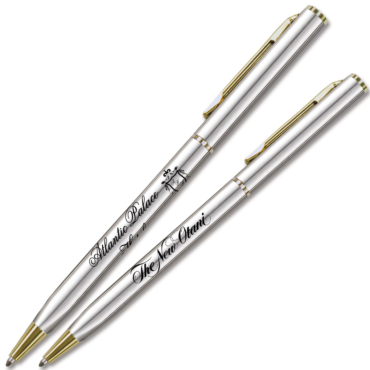 Executive Silver Hotel Pens With  Golden Accents WAUHOT2016